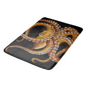 Bruin Octopus Blue Eye Black Art Badmat (Gekanteld)