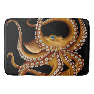 Bruin Octopus Blue Eye Black Art Badmat