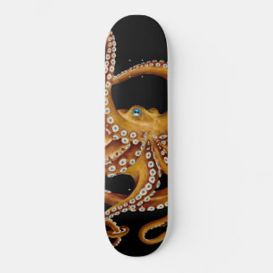 Bruin Octopus Blue Eye Black Art Persoonlijk Skateboard