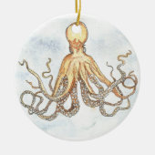 Bruin Octopus Circle Ornament (Voorkant)