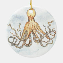 Bruin Octopus Circle Ornament