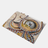 Bruin octopus Map Compass Deurmat (Schuin)