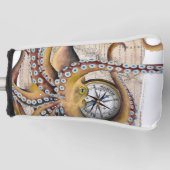 Bruin octopus  Map Compass Golfheadcover (Voorkant)