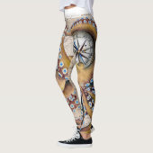 Bruin octopus  Map Compass Leggings (Links)