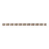 Bruin octopus Map Compass Satijnen Lint (Voorkant)