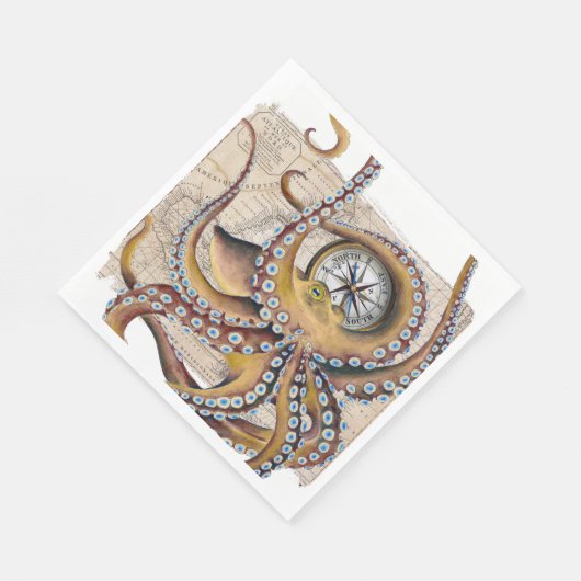 Bruin octopus  Map Compass Servet (Hoek)