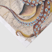 Bruin octopus  Map Compass Tissuepapier (Detail)