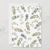 Bruin Oh Boy Woodland gebladerte Baby shower Kaart (Achterkant)