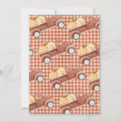 Bruin olievlek Kleine pompoenwagen Birthday Kaart (Achterkant)