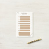 Bruin om te doen lijst Post-it notities Post-it® Notes (Op bureau)
