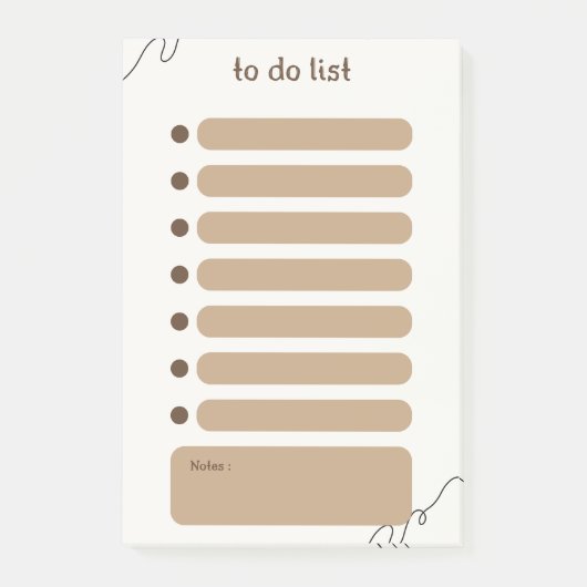 Bruin om te doen lijst Post-it notities Post-it® Notes (Voorkant)