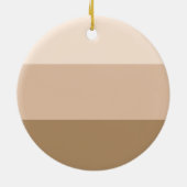 Bruin Ombre gestreept keramisch ornament (Achterkant)