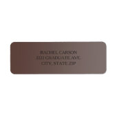 Bruin Ombre' Return Address Labels (Voorkant)