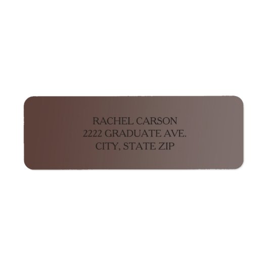 Bruin Ombre' Return Address Labels (Voorkant)