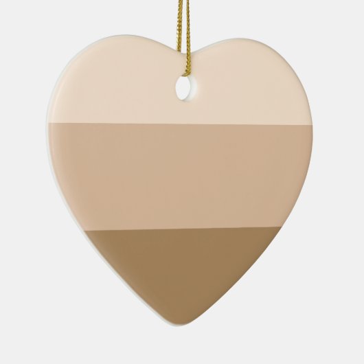 Bruin Ombre Striped Ceramic Ornament (Rechts)