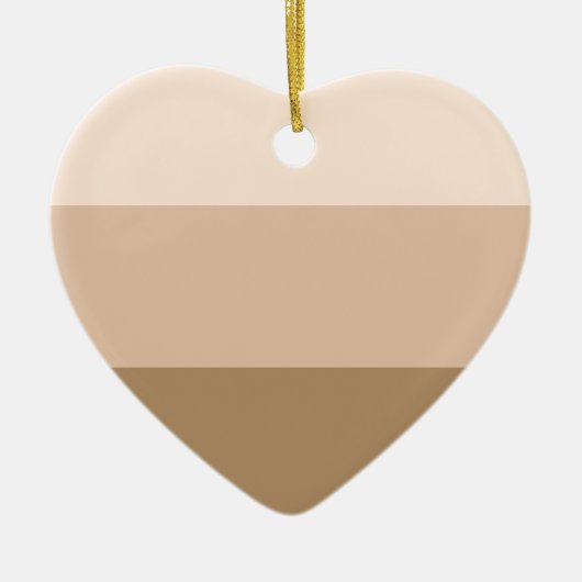 Bruin Ombre Striped Ceramic Ornament (Voorkant)