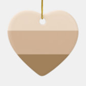 Bruin Ombre Striped Ceramic Ornament (Achterkant)