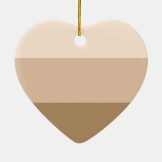 Bruin Ombre Striped Ceramic Ornament (Achterkant)