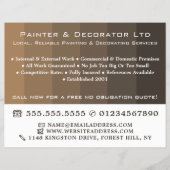 Bruin ombre Stripes, schilder en decorator Flyer (Voorkant)