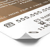 Bruin ombre Stripes, schilder en decorator Poster (Hoek)