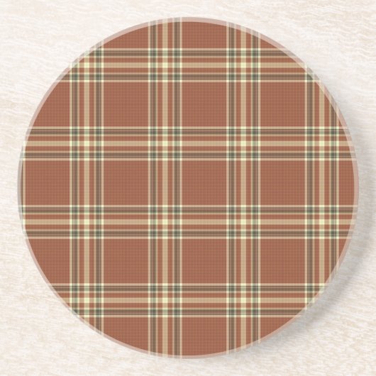 Bruin Onderzetter met tartan (Voorkant)