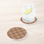 Bruin Onderzetter met tartan (Zijkant)