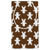 Bruin ontbijtbrood met kerstmis klein cadeauzakje (Achterkant)