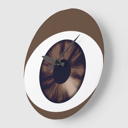 Bruin Oog Donkere Huid Acryl Wandklok (Hoek)
