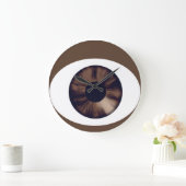 Bruin Oog Donkere Huid Acryl Wandklok (Huis)