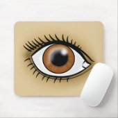 Bruin Oog icoon Muismat (Met muis)
