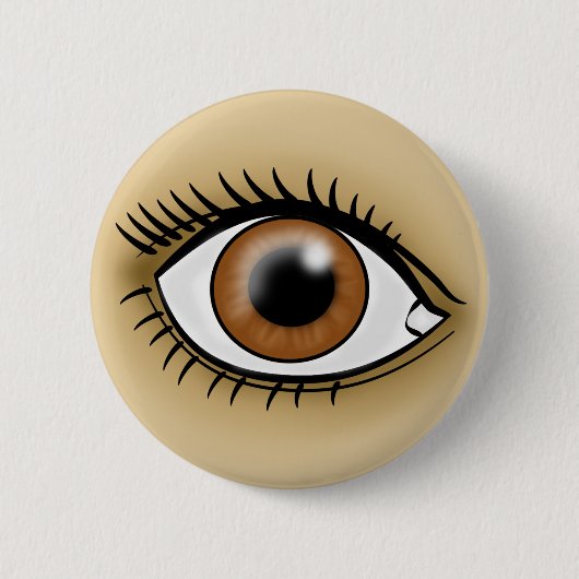 Bruin Oog icoon Ronde Button 5,7 Cm (Voorkant)