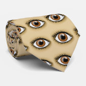 Bruin Oog icoon Stropdas (Opgerold)