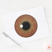 Bruin oog Iris Cool Eyeball Custom Ronde Stickers (Envelop)