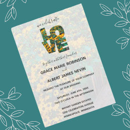 Bruin-oogige Susan's LOVE letters Wedding Kaart