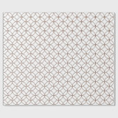 Bruin op wit overlappende cirkels Verpakkingspapie Cadeaupapier (Vlak)