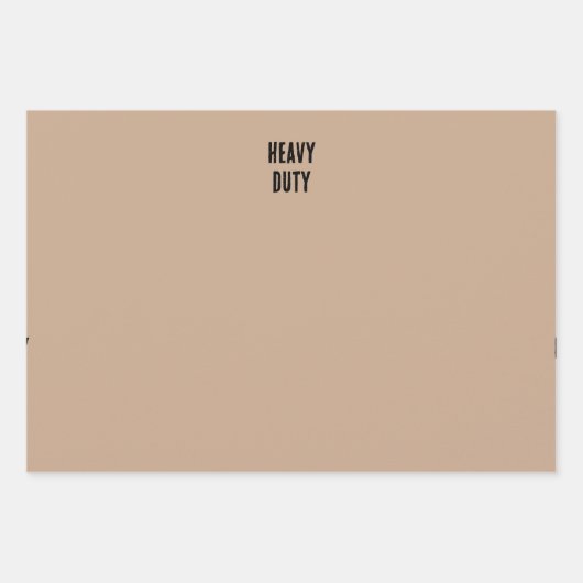 Bruin op zwaar werk berekend inpakpapier (Voorkant)