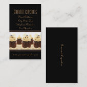 Bruin op zwarte Visitekaartjes (Voorkant / Achterkant)