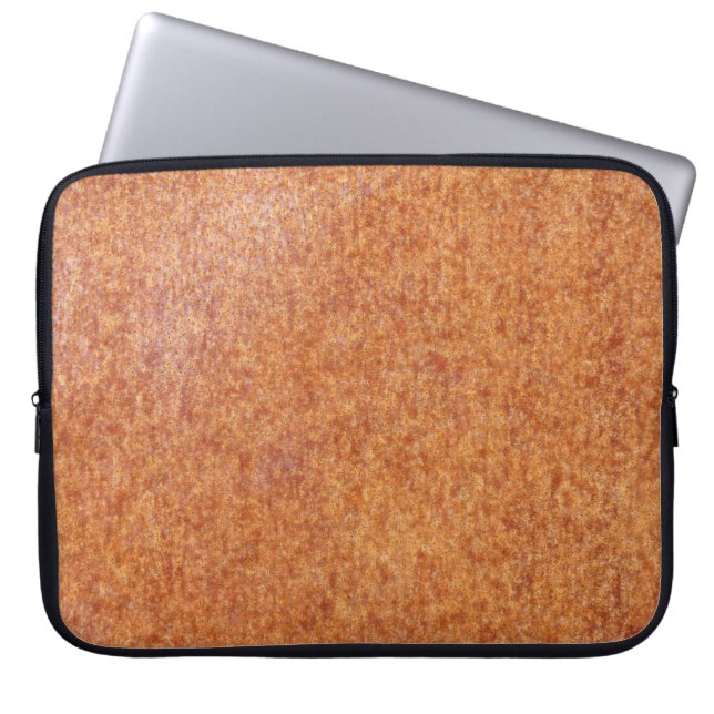 Bruin oppervlak laptop sleeve (Voorkant)