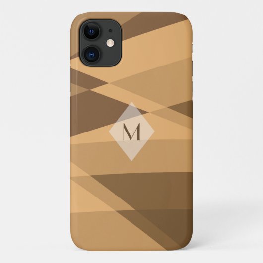 Bruin, Oranje Abstract Case-Mate iPhone Case (Achterkant)