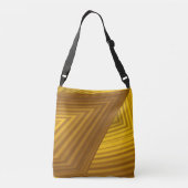 Bruin Oranje Abstract geometrisch ontwerp 2 Crossbody Tas (Achterkant)