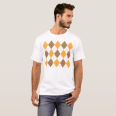 Bruin Oranje Argyle T-shirt (Voorkant volledig)