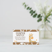 Bruin/Oranje Baby shower van Giraffe Informatiekaartje (Staand voorkant)