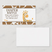 Bruin/Oranje Baby shower van Giraffe Informatiekaartje (Voorkant / Achterkant)