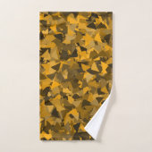Bruin Oranje Driehoek Patroon Bad Handdoek (Handdoek)