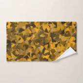 Bruin Oranje Driehoek Patroon Bad Handdoek (Handdoek)