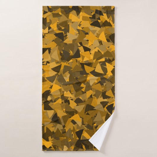 Bruin Oranje Driehoek Patroon Badhanddoek (Badhanddoek)
