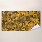 Bruin Oranje Driehoek Patroon Badhanddoek (Badhanddoek)