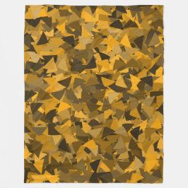 Bruin Oranje Driehoek Patroon Fleece Deken