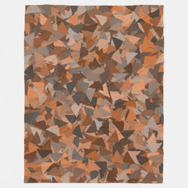 Bruin Oranje Driehoek Patroon Fleece Deken