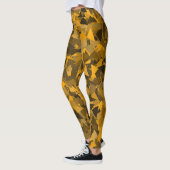 Bruin Oranje Driehoek Patroon Leggings (Links)